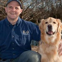 Andy Morrone with Golden Retriever